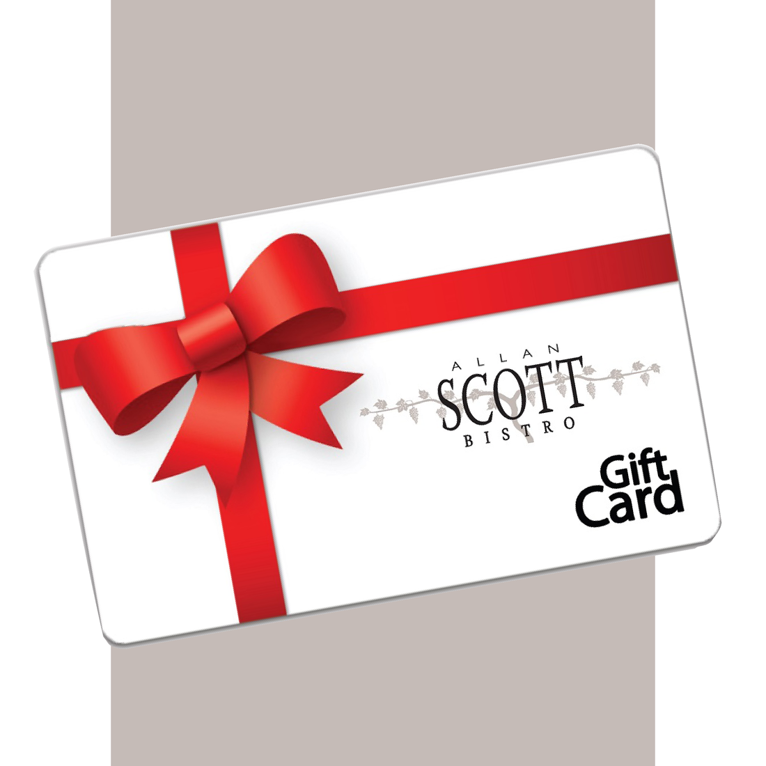 Allan Scott Bistro gift card